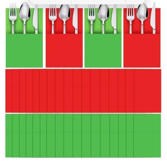 Other - New in package  200 Pieces Christmas Utensil Holder 100 red and 100 green